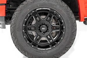 GMC Sierra 1500 Wheel - Rough Country - 92 Series, Machined One-Piece, 6-Double-Spoke, Milled Accents - Gloss Black - '99-'23